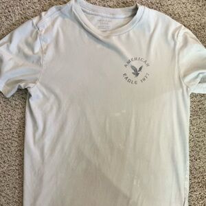 American Eagle Outfitters Light Gray Logo Tee